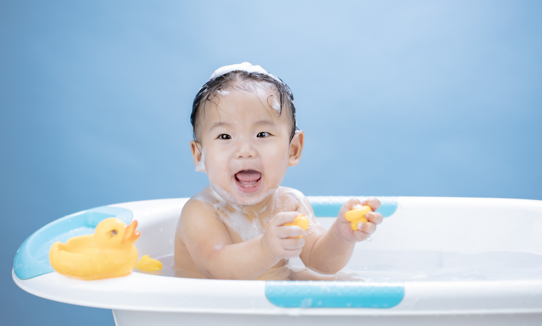 Baby in bath tub