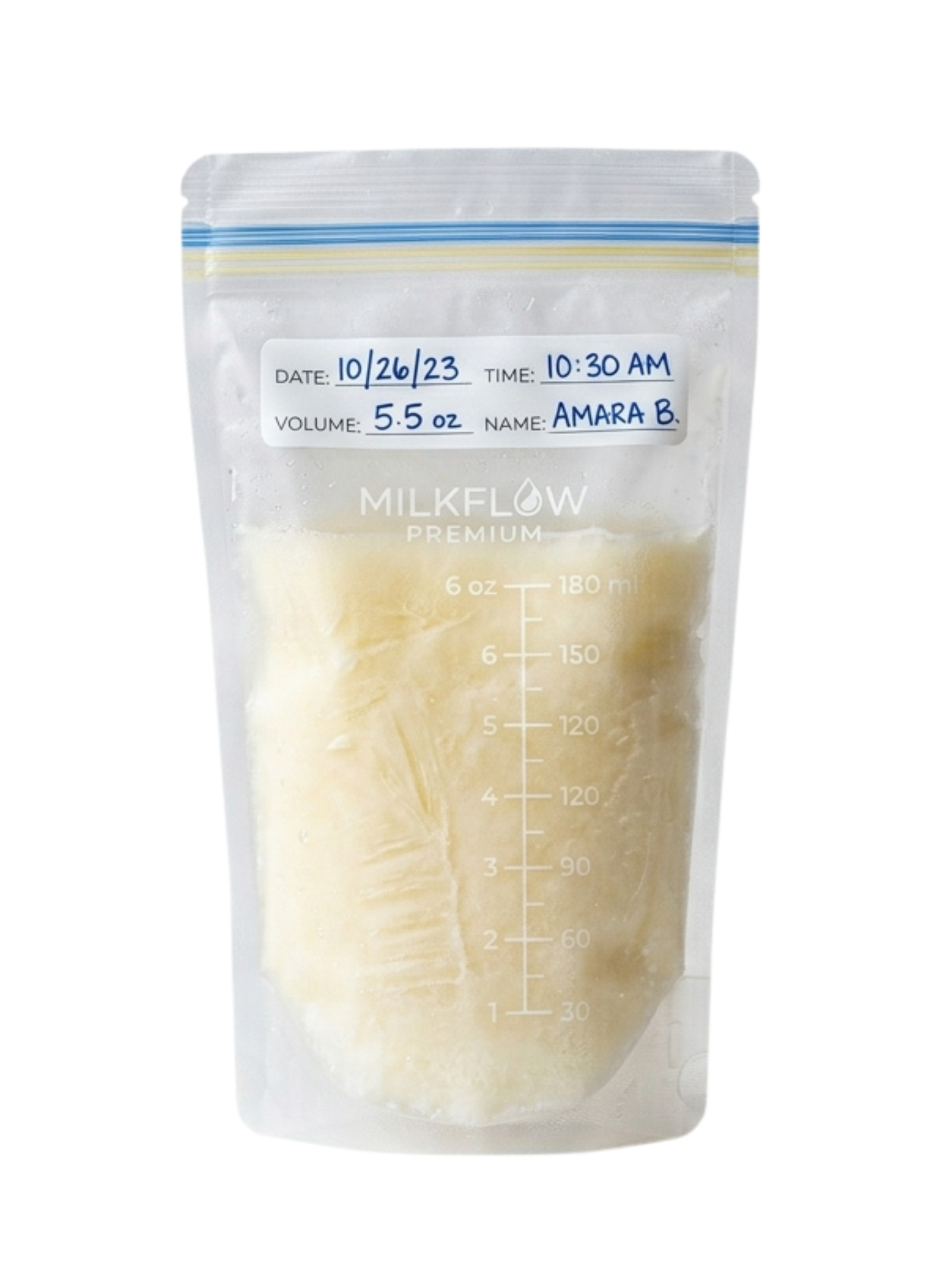 Frozen breast milk bag — intake